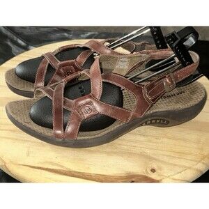 Merrell Sandals Womens 10 Brown Agave Slingback Strappy Leather Comfort J36612